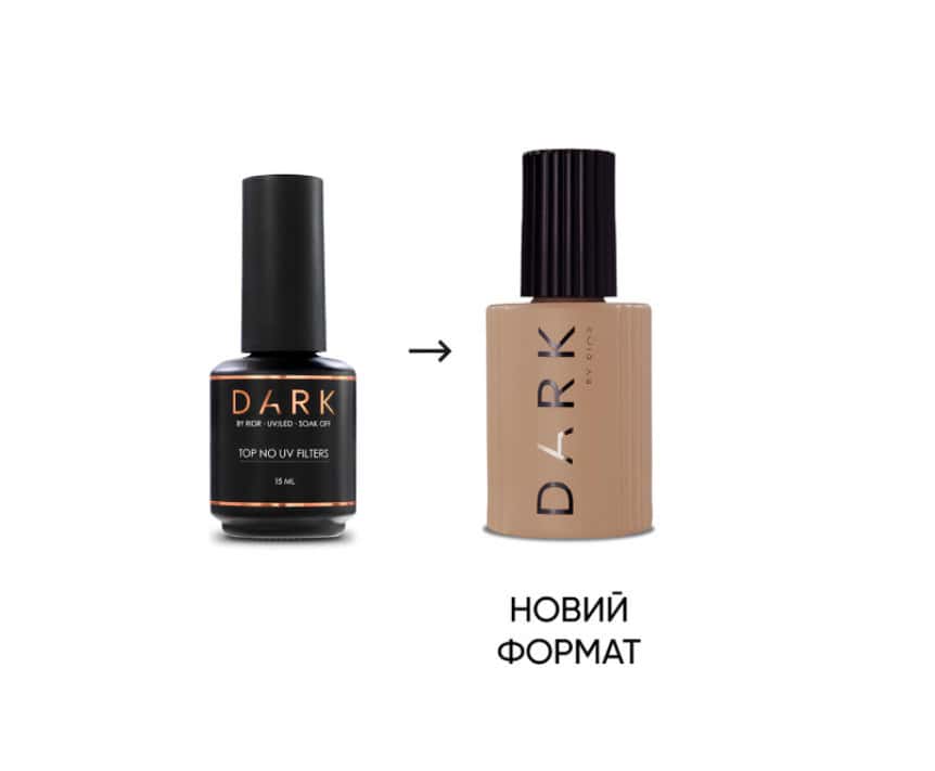 DARK Top for gel polish Top no wipe UV filters DARK Top for gel polish Top no wipe UV filters