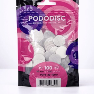PODODISC STALEKS PRO Didposable Files-Sponges for Pedicure Disc M 100 grit