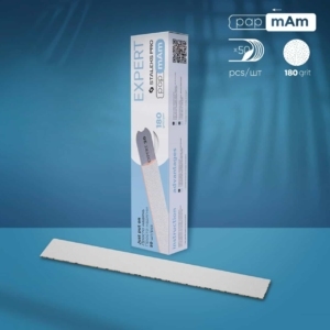 STALEKS PRO Replacement Files White PapmAm for straight file EXPERT 22, 180 Grit ( 50pcs )