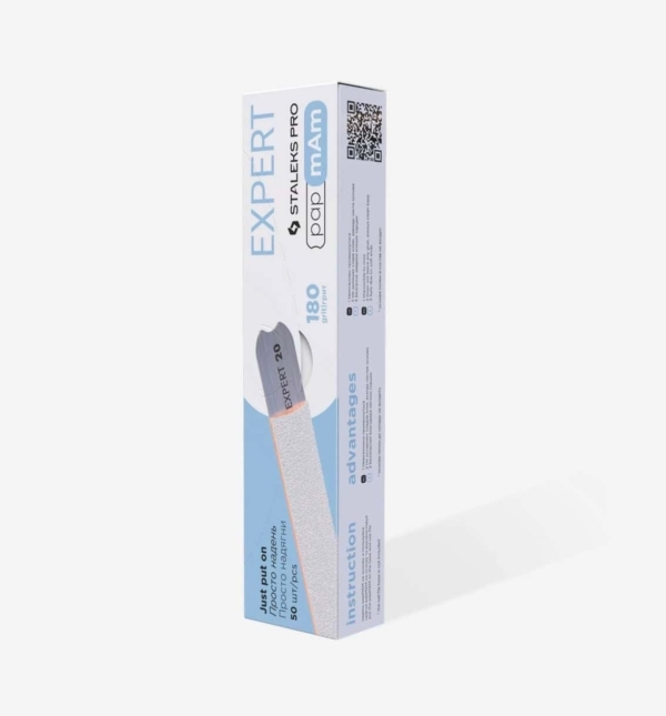 STALEKS PRO Replacement Files White PapmAm for straight file EXPERT 22, 180 Grit ( 50pcs )