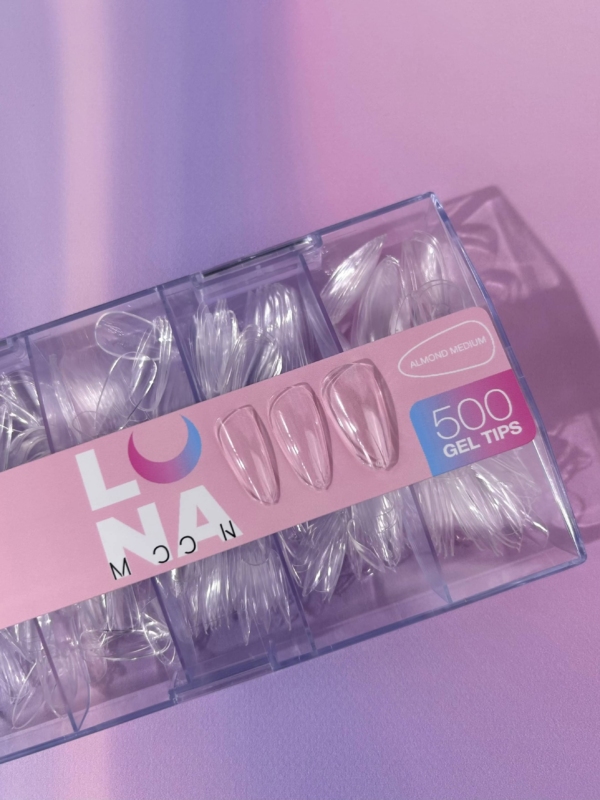 LUNAmoon Gel Tips Almond Medium