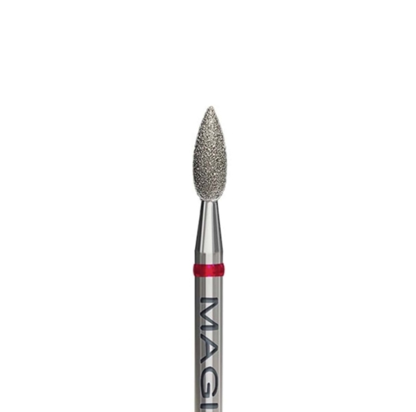 MAGIC BITS Nail Drill Bit Bulbous Red Flame 2.7mm