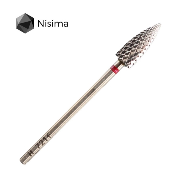 Nisima Nail Drill Bit for Removal Sharp Red Cone, H_721f - - 1 -