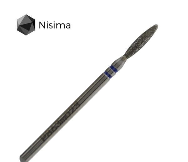 Nisima Diamond Drill Bit Blue Flame with Rounded Tip 2.3mm, P863m023 - - 1 -