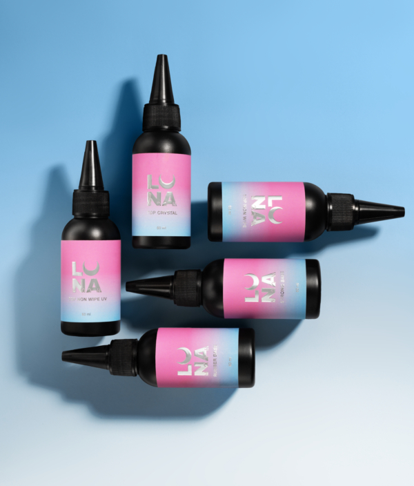 LUNAmoon Top for gel polish without a sticky layer Top Crystal Refill, 60ml - - 1 -