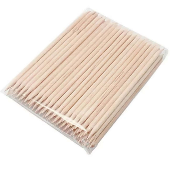 Orange Wood Pusher Sticks, 100pcs - - 1 -
