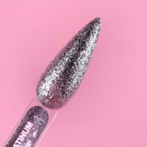 LUNAmoon Glitter for Nails Platinum gel #01