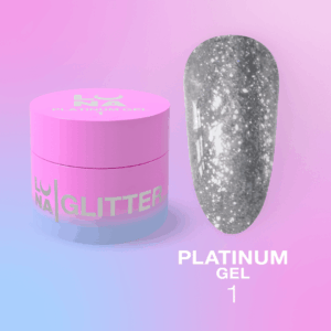 LUNAmoon Glitter for Nails Platinum gel #01