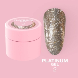 LUNAmoon Glitter for Nails Platinum gel #02