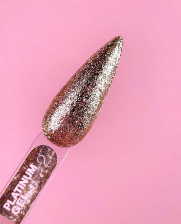 LUNAmoon Glitter for Nails Platinum gel #02