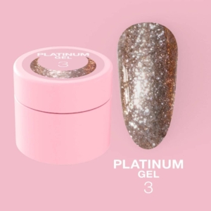 LUNAmoon Glitter for Nails Platinum gel #03