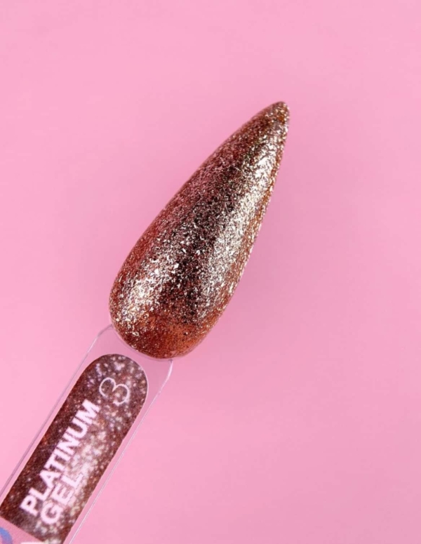 LUNAmoon Glitter for Nails Platinum gel #03