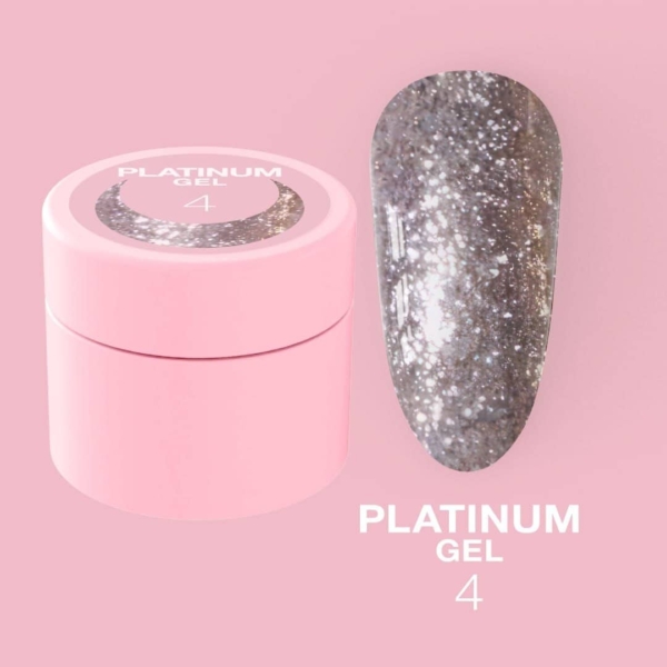 LUNAmoon Glitter for Nails Platinum gel #04