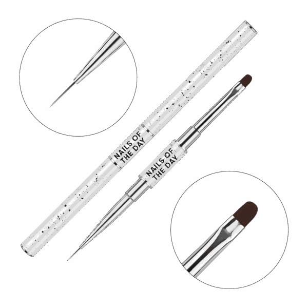 NAILSOFTHEDAY 2-in-1 Dual-Ended Brush Liner+Oval 11mm