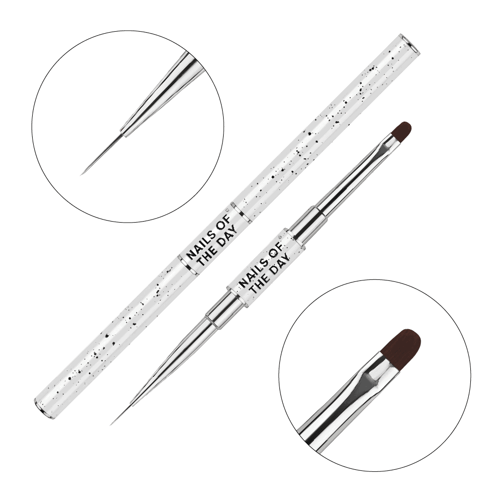 NAILSOFTHEDAY 2-in-1 Dual-Ended Brush Liner+Oval 11mm NAILSOFTHEDAY 2-in-1 Dual-Ended Brush Liner+Oval 11mm