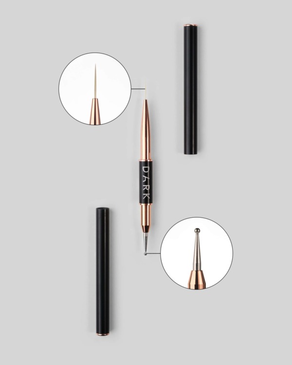 DARK Double-Sided Brush Liner 13mm + Dotting Tool 2mm
