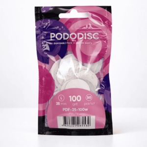 PODODISC STALEKS PRO L Disposable Files for Pedicure Disk (25mm) 100 Grit, 50pcs
