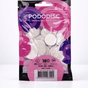 PODODISC STALEKS PRO L Disposable Files for Pedicure Disk (25mm) 180 Grit, 50pcs