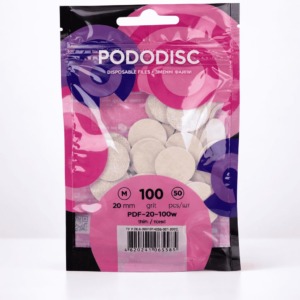 PODODISC STALEKS PRO M Disposable Files for Pedicure Disk (20mm) 100 Grit