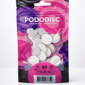 PODODISC STALEKS PRO M Disposable Files for Pedicure Disk with a soft foam layer (20mm) 80 Grit