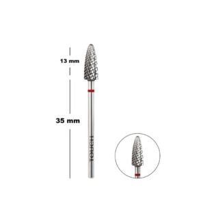 TOUCH Carbide Nail Drill Bit Red Cone for Gel Polish Removal & Nail Correction