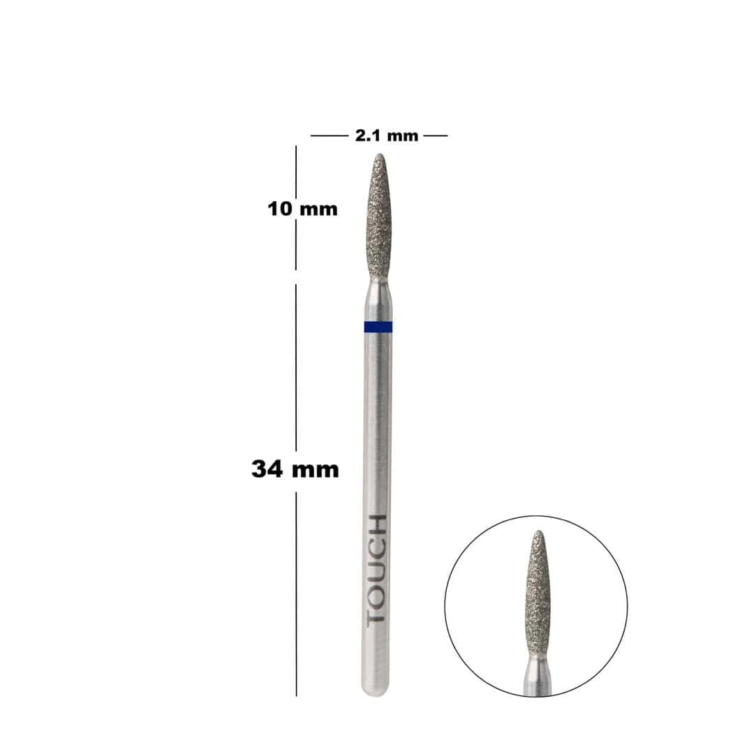 Touch Diamond Nail Drill Bit Safe Flame 2.1 Blue Medium Grit – E-File Cuticle Cleaning & Nail Prep Touch Diamond Nail Drill Bit Safe Flame 2.1 Blue Medium Grit – E-File Cuticle Cleaning & Nail Prep