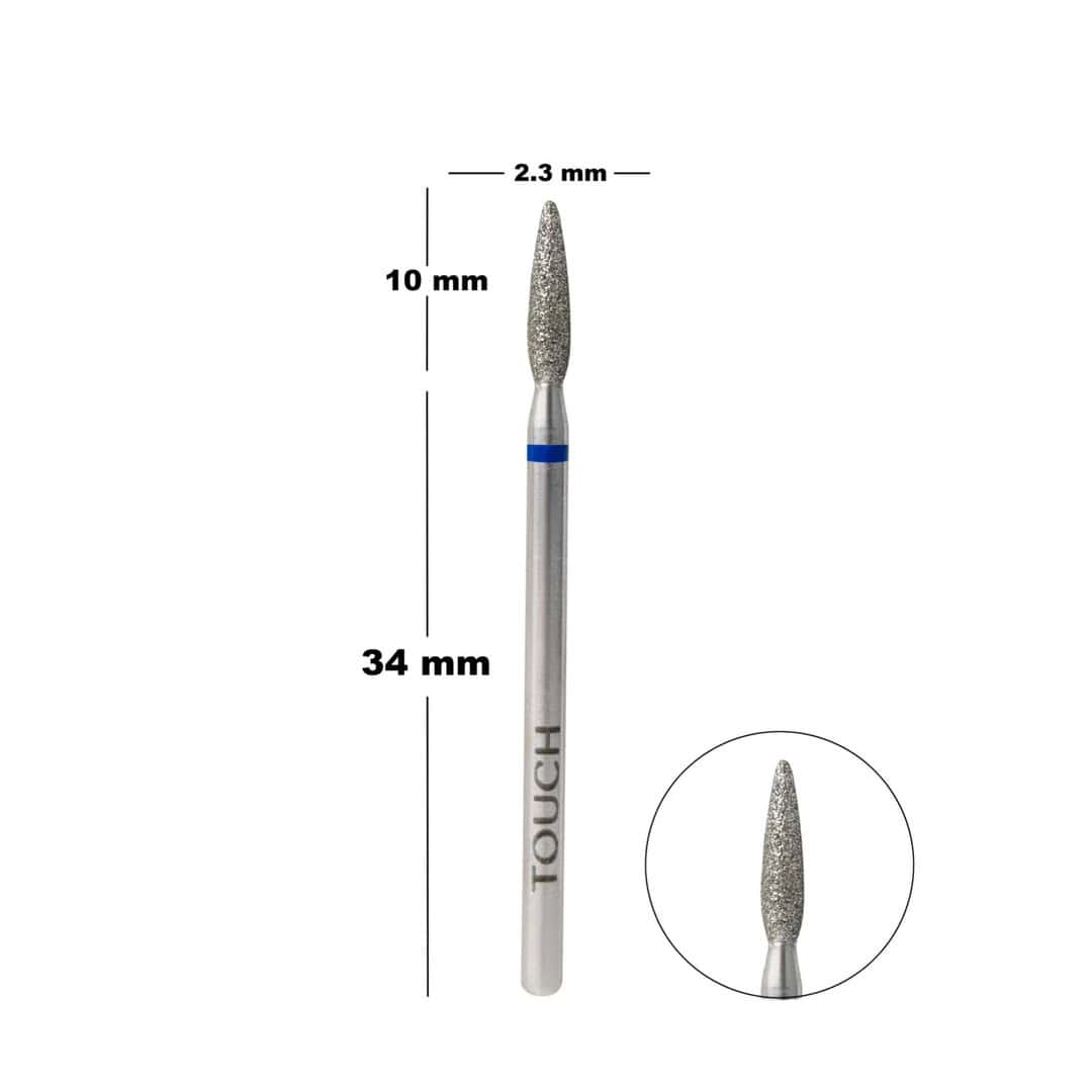 Touch Diamond Nail Drill Bit Safe Flame 2.3 Blue Medium Grit – E-File Cuticle Cleaning & Nail Prep Touch Diamond Nail Drill Bit Safe Flame 2.3 Blue Medium Grit – E-File Cuticle Cleaning & Nail Prep