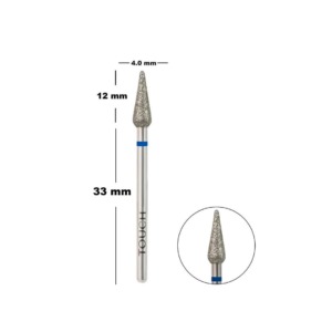 Touch Drop Diamond Nail Drill Bit 4.0mm Blue Medium Grit – Cuticle Cleaning & Dry Skin Removal