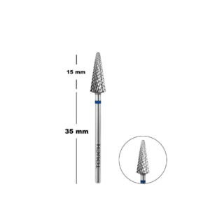 Touch Sharp Point Carbide Nail Drill Bit Blue Cone for Hard Gel Removal, Nail Correction & Arch Filing